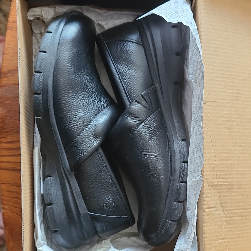 Nurse Mates Libbey Black Loafers Slip-Ons Shoes Size 9W